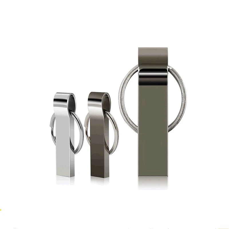 Новый U-диск 4 ГБ, 8 ГБ, 16 ГБ, металлический Usb-накопитель 32 ГБ, 64 ГБ, флеш-накопитель Usb 2,0, флеш-накопитель usb с кольцом для ключей