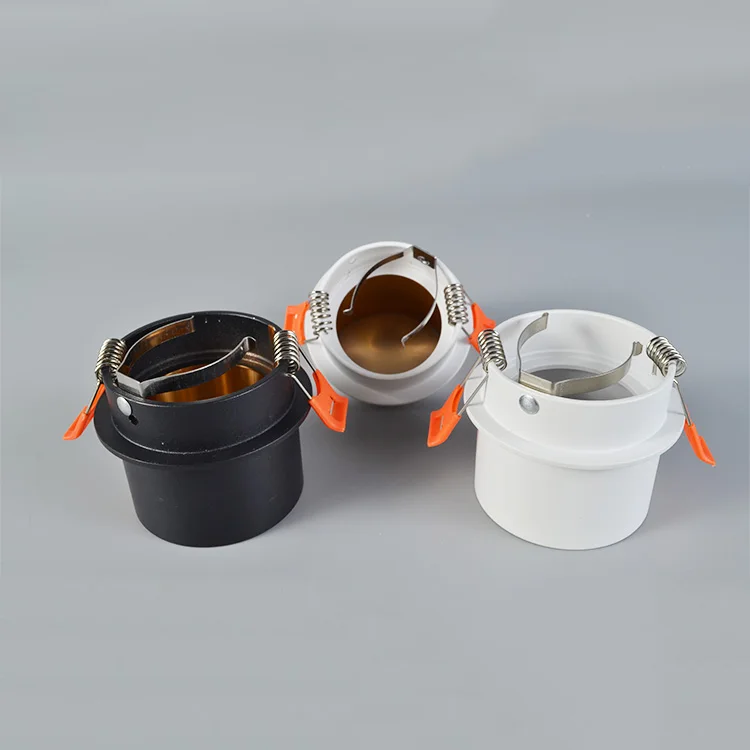 Downlights Fixture Aluminum GU10 Ceiling Spotlight Mounting Bracket GU 10 Socket Frame Recessed Down Light Fixture