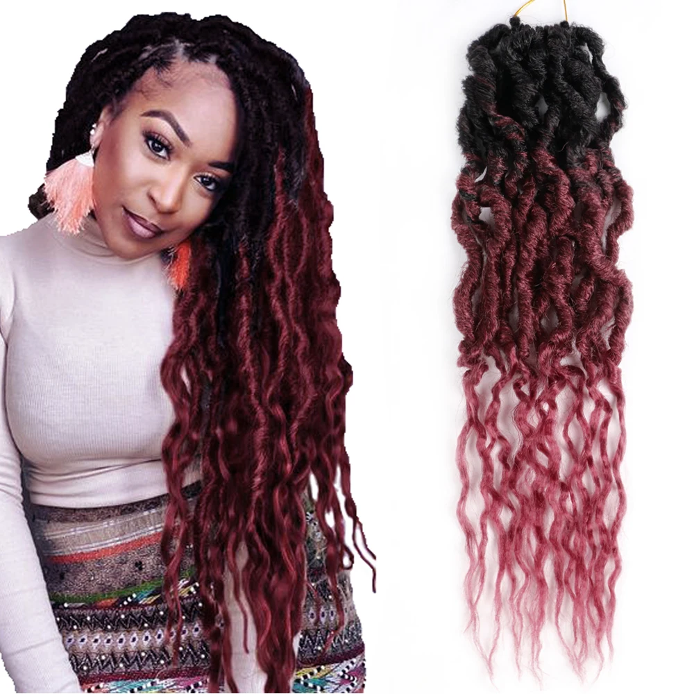 Crochet Braid Hair Gypsy Locs Goddess Faux Locs Goddess Gypsy Locs Crochet Faux Hair Extensions 24 Inch
