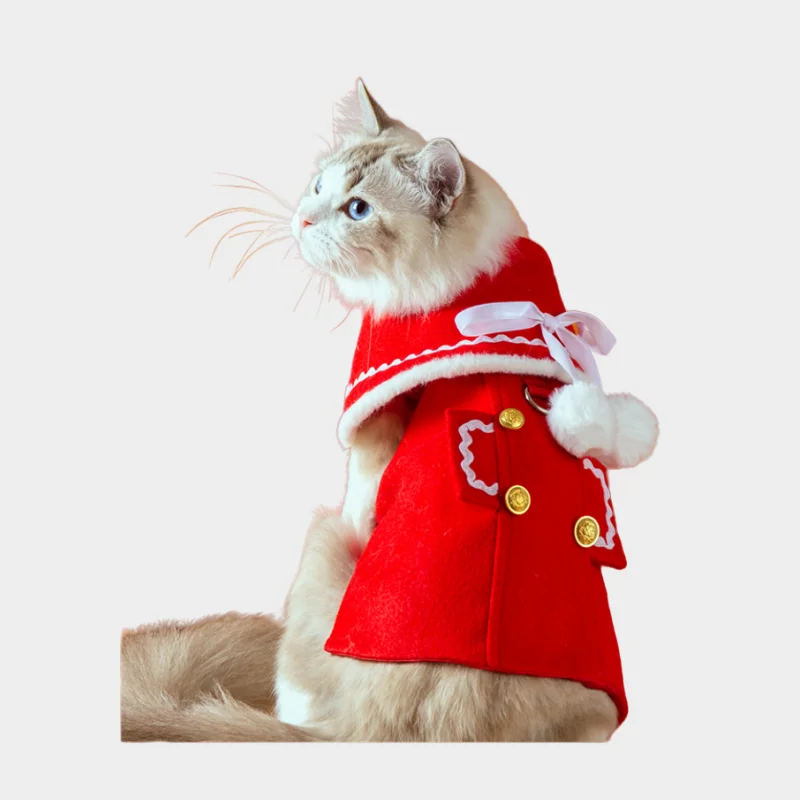 Christmas Cat Dog Sweater Pullover Winter Dog Clothes Puppy Jacket Pet Costume