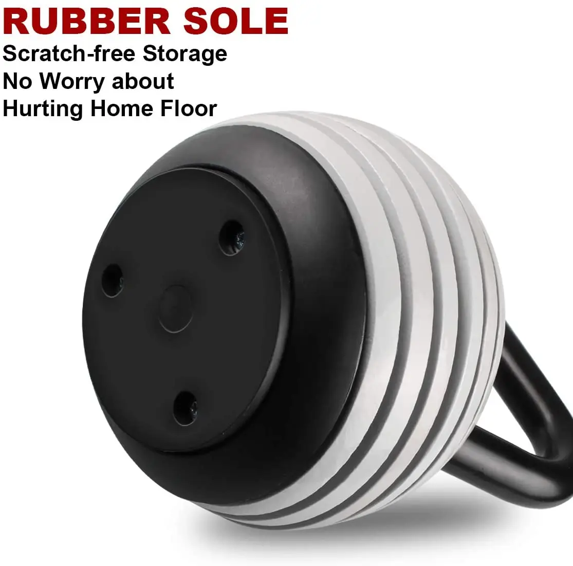 9kg Adjustable Kettlebell with Handle Bar Home Gym 5 To 20lb Weight Set Cast Iron Kettlebell Safety Lock Soft Base