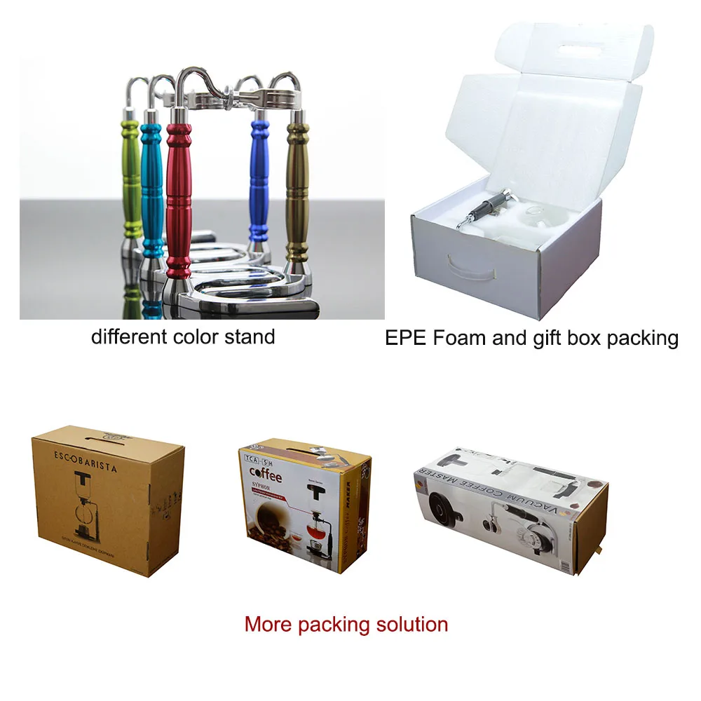 gift packing portable coffee sets tabletop syphon balance espresso dripper coffee maker machine glass syphon coffee