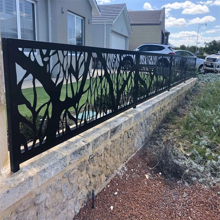 leaf garden doors wall balcony decorative laser cut fence metal panel design sheet