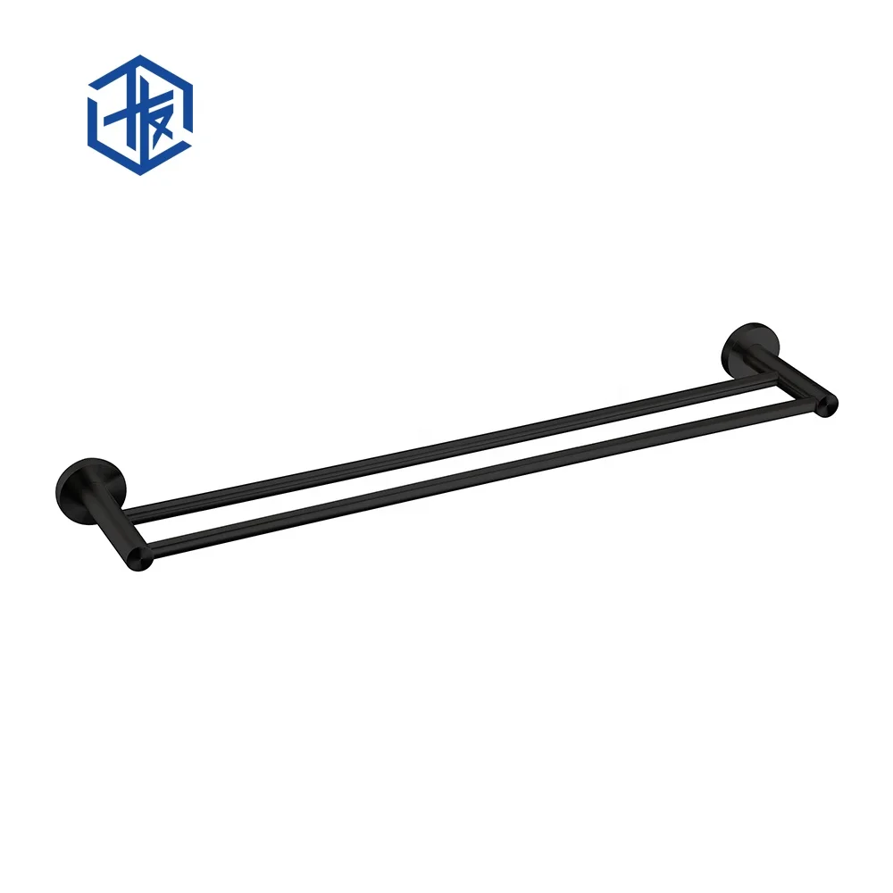 Home apartment hotel projects wholesale modern bathroom accessories stainless steel double towel bars towel racks