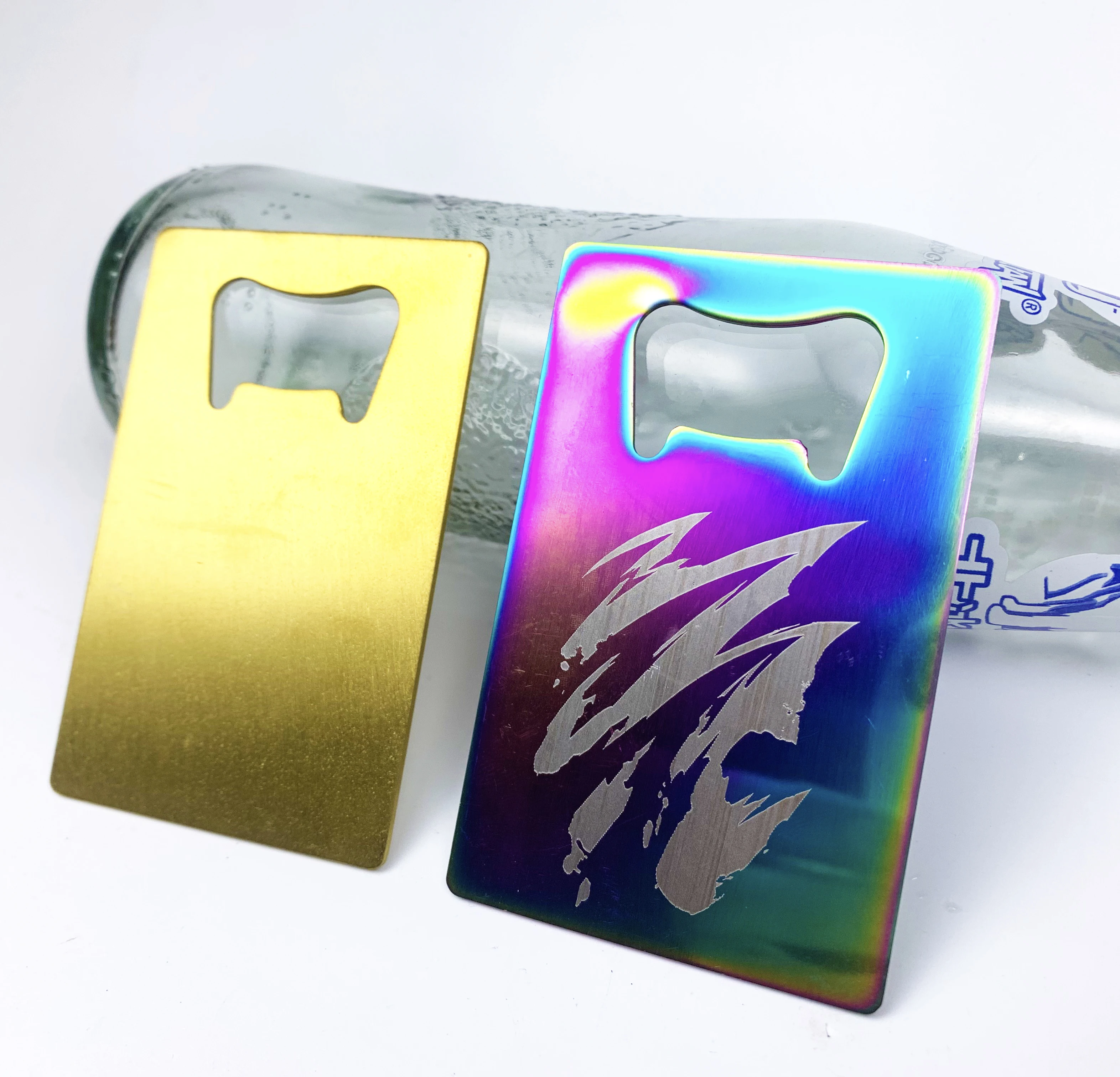 High Quality Rectangle Sublimation Blank Credit Card Bottle Opener
