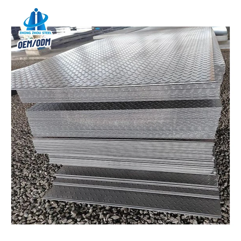 Q235B 3mm 4mm 5mm Carbon Steel Plate Diamond Checkered With Embossed Pattern