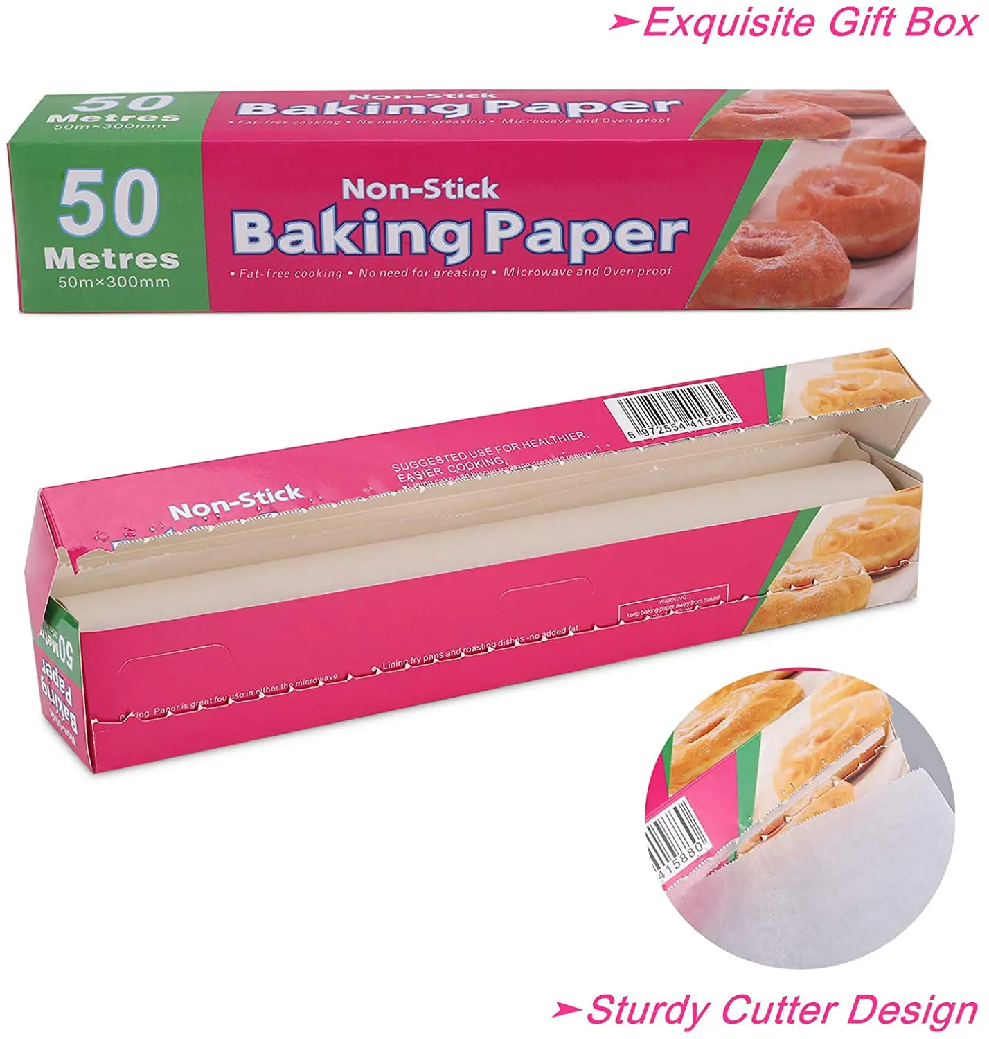LFGB Approved Food Grade Non-stick Parchment Baking Paper Sheets with Customized Package Free Silicone Digital Printing Virgin