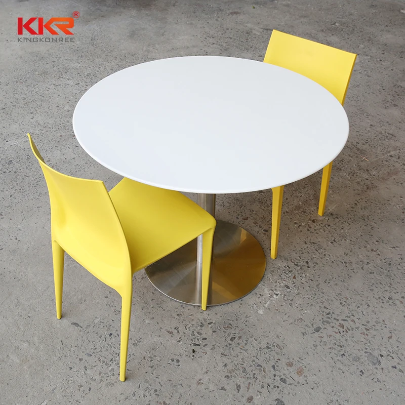 KKR high end solid surface table for dinning room coffee table for store ice cream store tabletop