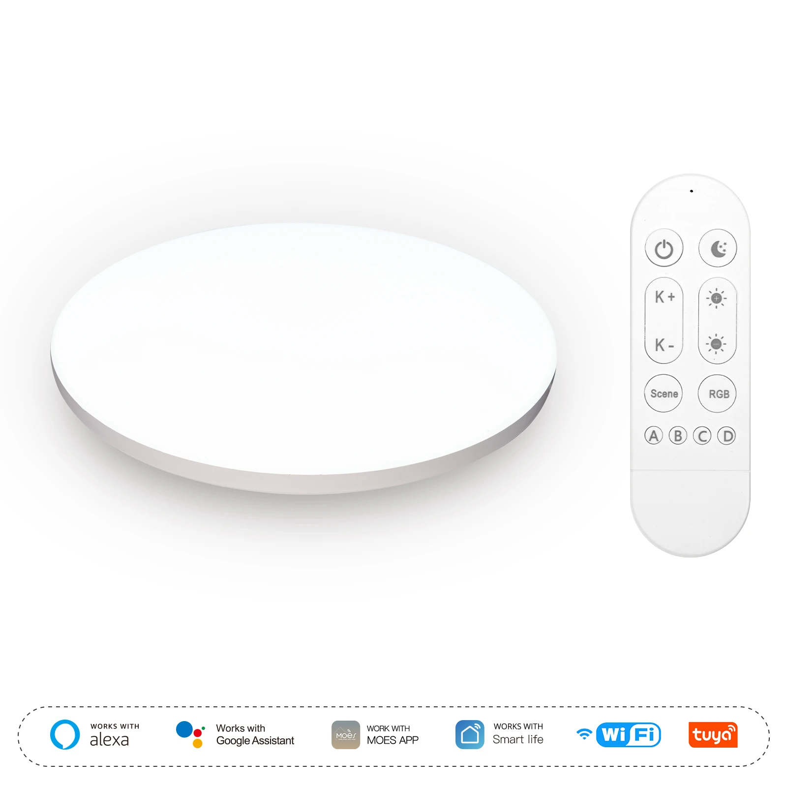 Крытый дом гостиная круглый Rgb Tuya Wifi умный пульт дистанционного управления 24 Вт потолочный светильник