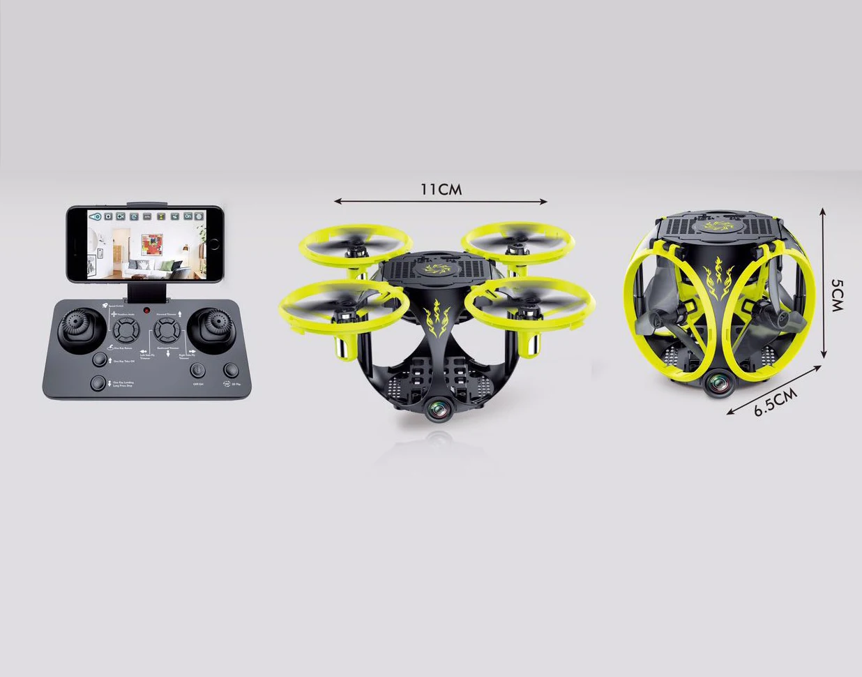 Mini Drone RC Drone Quadcopters Headless Mode WiFi Wireless Four Axles RC Helicopter Toys Gift For Kids