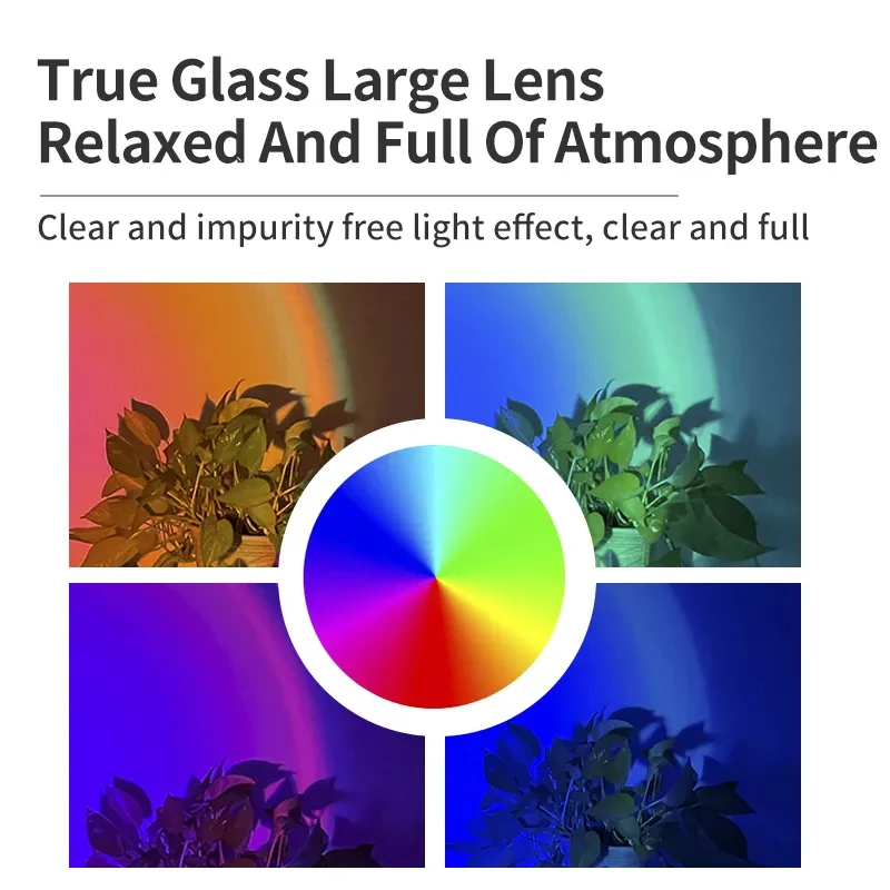 2023 LED Sunset Lamp 16 Colors RGB APP Rainbow Night Light Led Sunset Light with Remote Control UFO