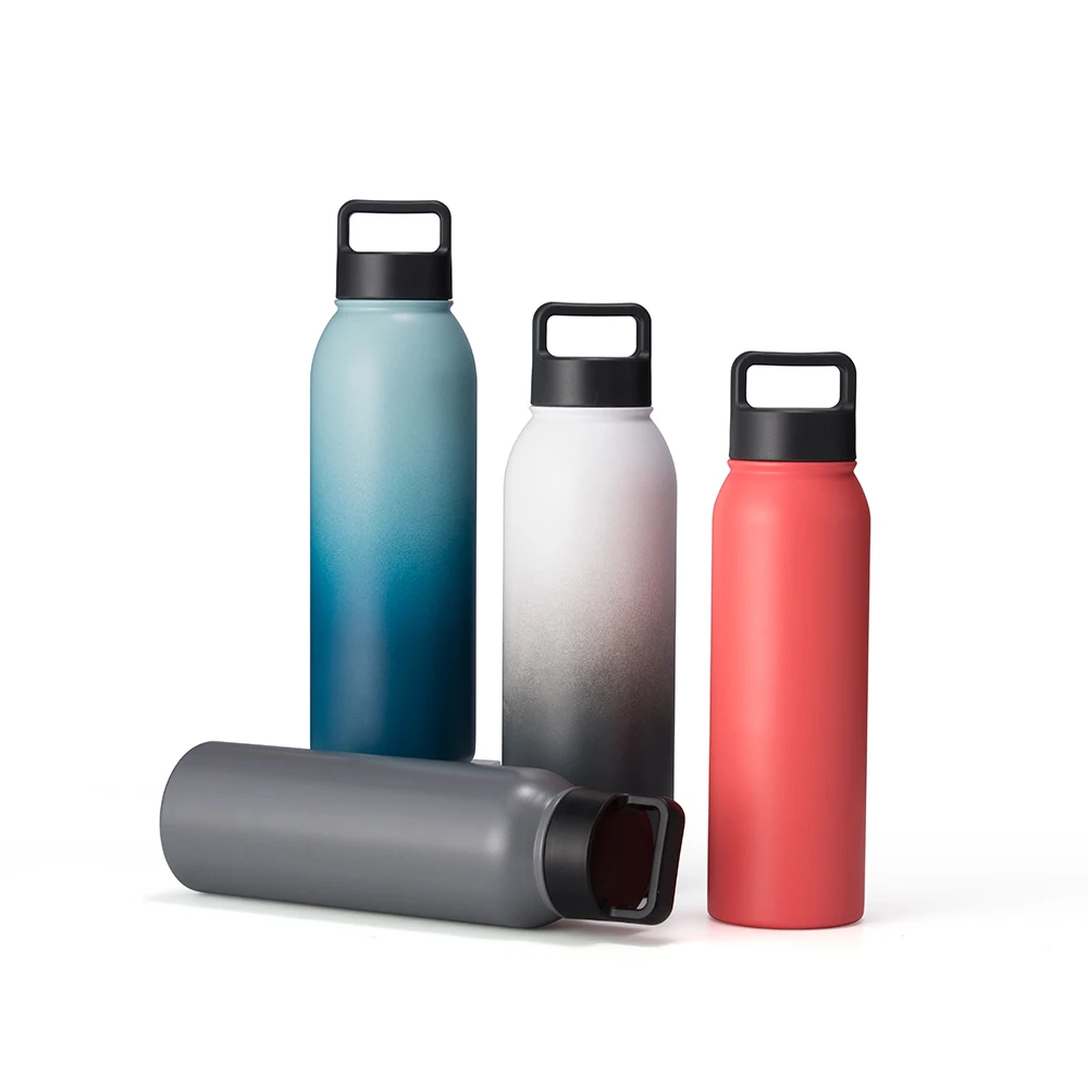 600 мл алюминиевая Спортивная бутылка из нержавеющей стали Изолированная для спорта на открытом воздухе бутылка из нержавеющей стали Вакуумная фляга 20 унций