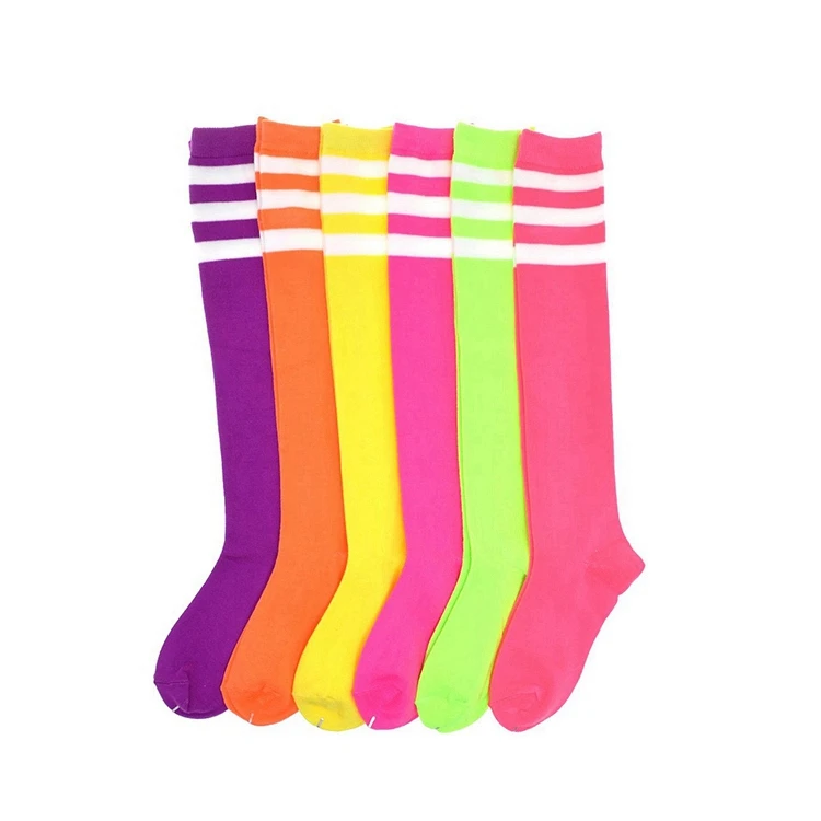 RL-B510 tall neon knee high long neon tall socks