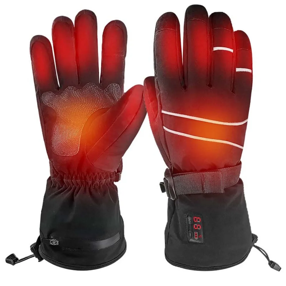 Heated Gloves Rechargeable Electric Motorcycle Gloves Hand Warm Touch Screen sport Glove ski