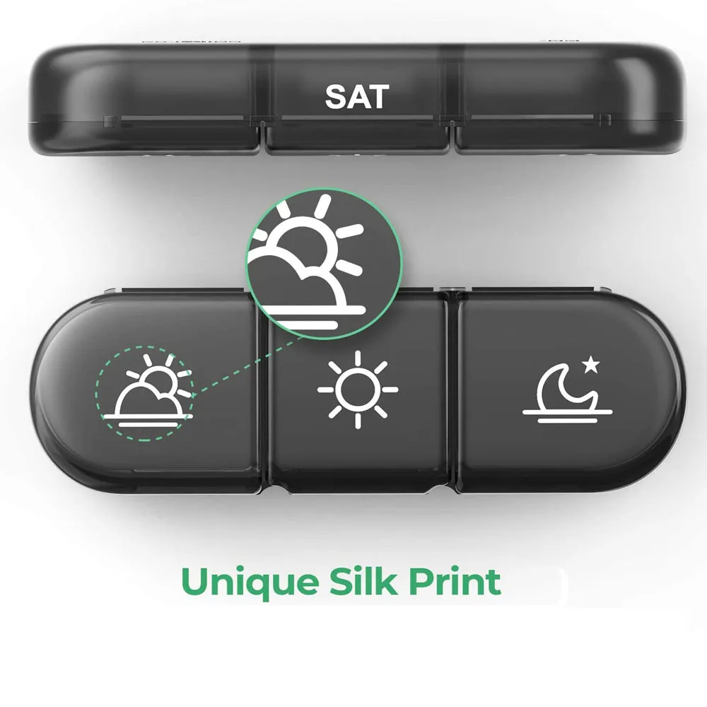 plastic portable travel  7days  21 compartment weekly pill Organizer box case