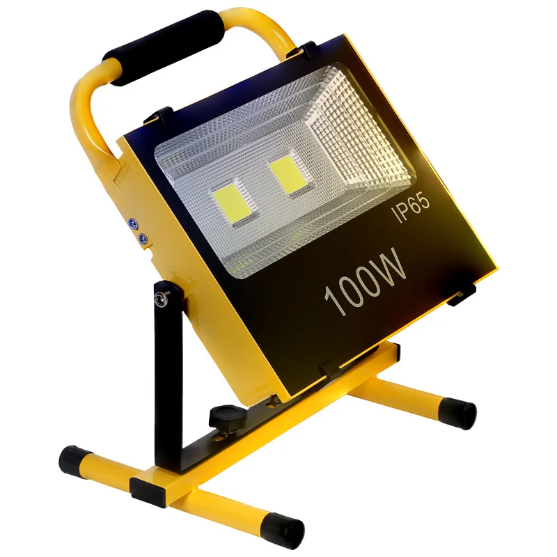 Rechargeable adjustable portable outdoor waterproof led projector lamp hot sale price led floodlight 100w