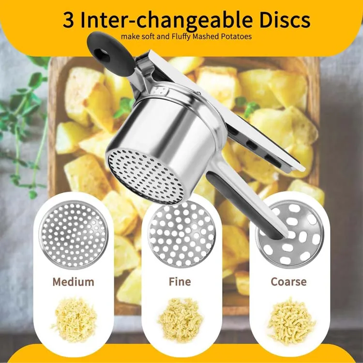 Heavy Duty Potato Ricer 15oz Capacity Stainless Steel Potato Masher Ricer for Mashed Potatoes