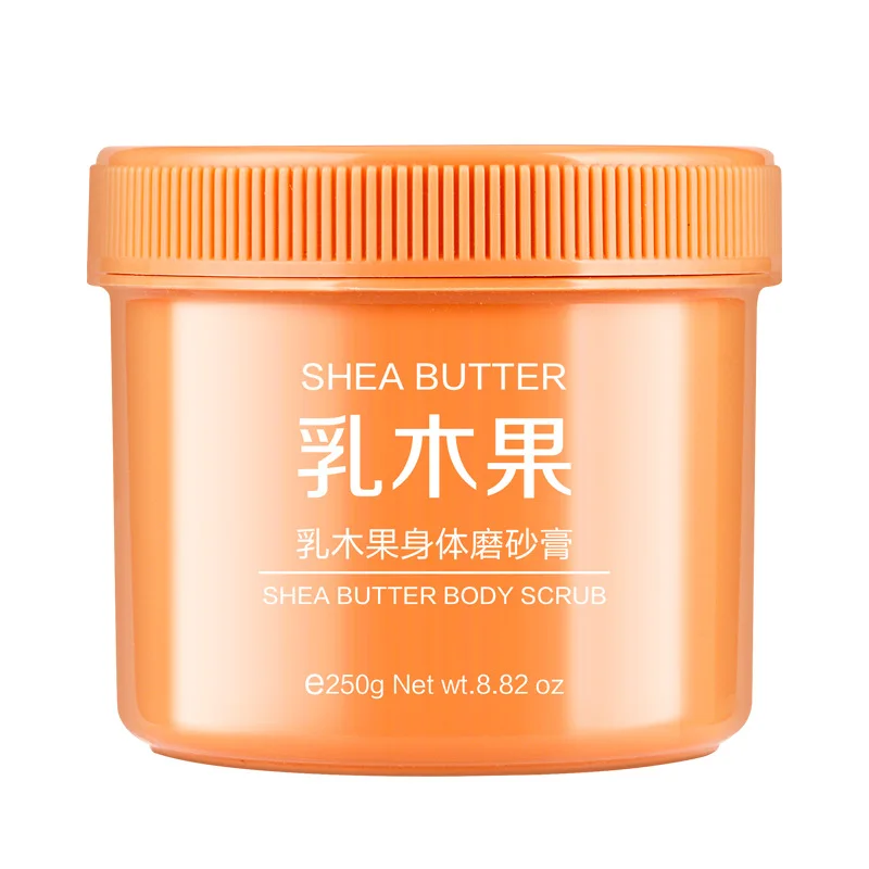 Private Label Customize Wholesale 250ml Exfoliante Cleansing Moisturizing Shea Butter Body Scrub