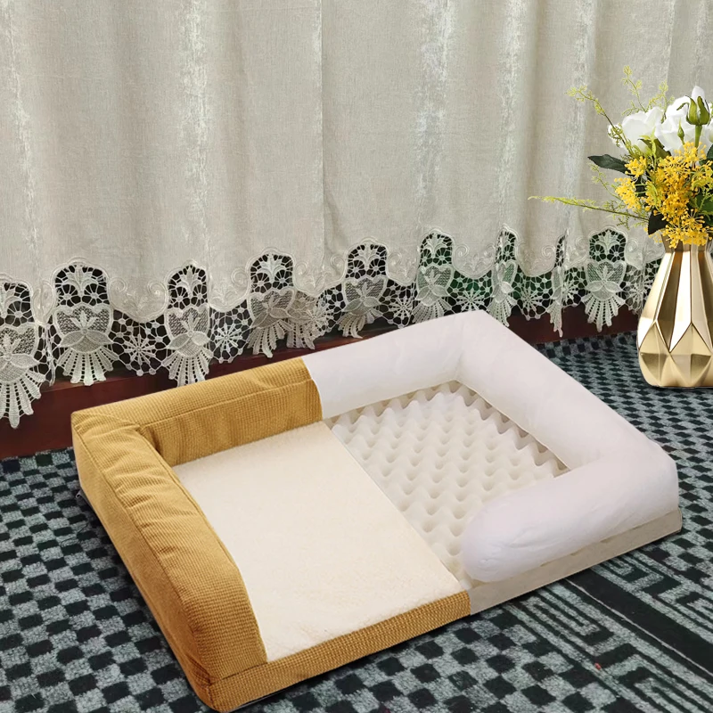 Custom Sponge Small Medium And Large Washable Warm Memory Foam Fabric Sleeping Bedding Soft Dogs Cat Sofa Luxury Pet Bed