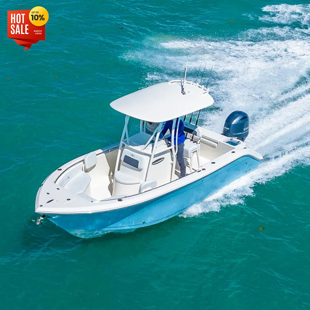 17ft High Quality Aluminum Luxury Yacht Speed 4-Person Centre Console Fishing Boat with Outboard Motor