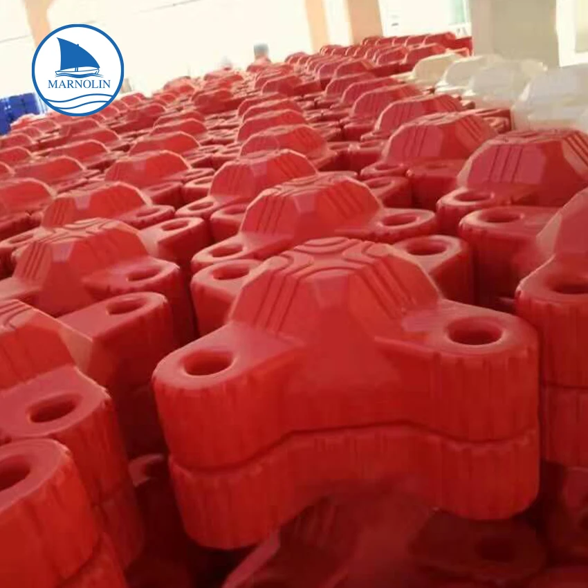 Pontoon floats plastic floating dock breakwater  house boat used on sea water