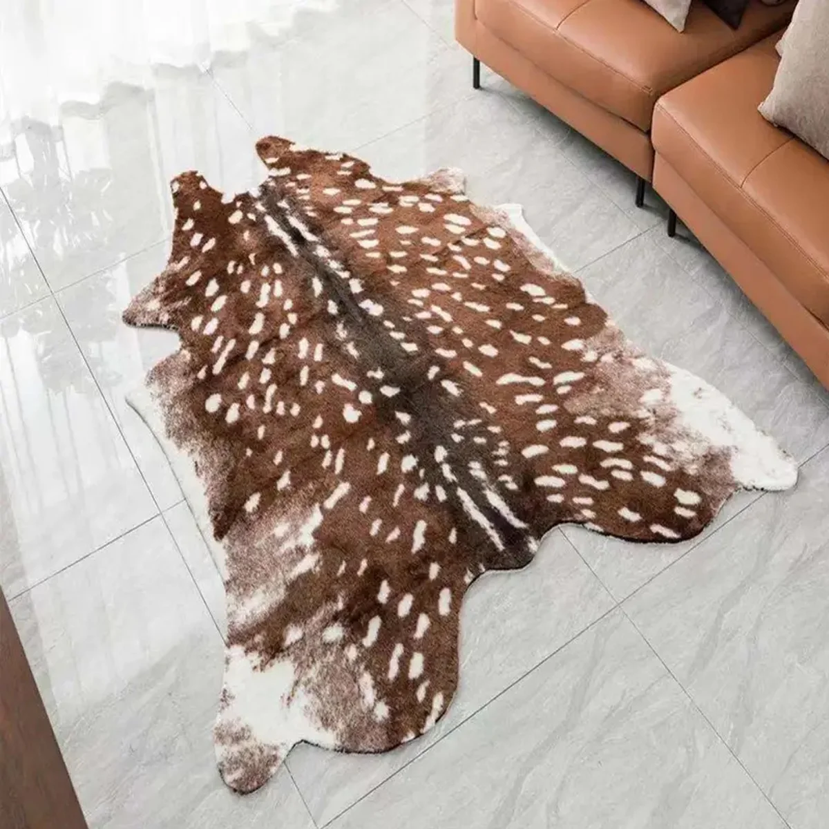 1pc Sika deer carpet  artificial tiger skin anti-slip mat for home decoration animal carpet carpet