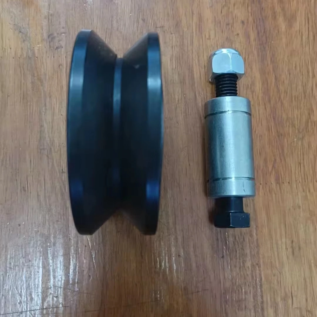 Premium galvanized Solid Steel Y-Groove Wheel Hardware components 6' American style Sliding Gate Roller