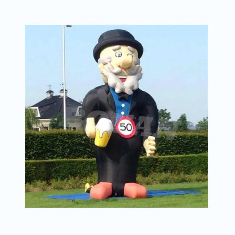 Party Inflatable Abraham Cartoon, Inflatable Holland Doll with Beer Cup