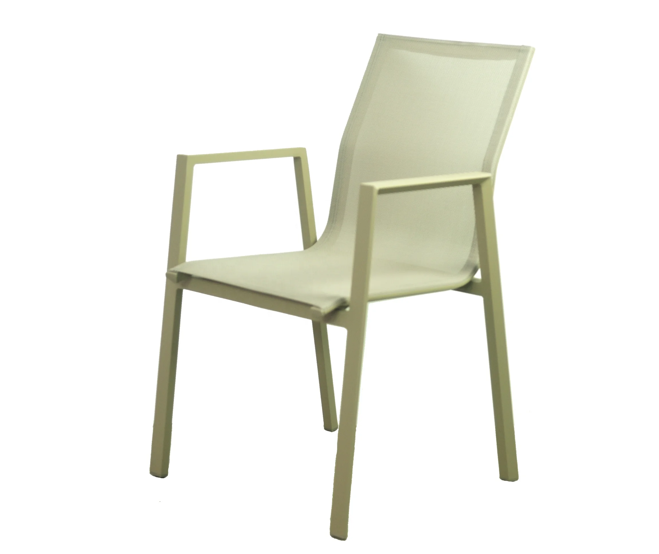 Уличный Штабелируемый спортивный клубный гольф-трасса, бистро, ресторан, патио, сад, тканевый алюминиевый стул