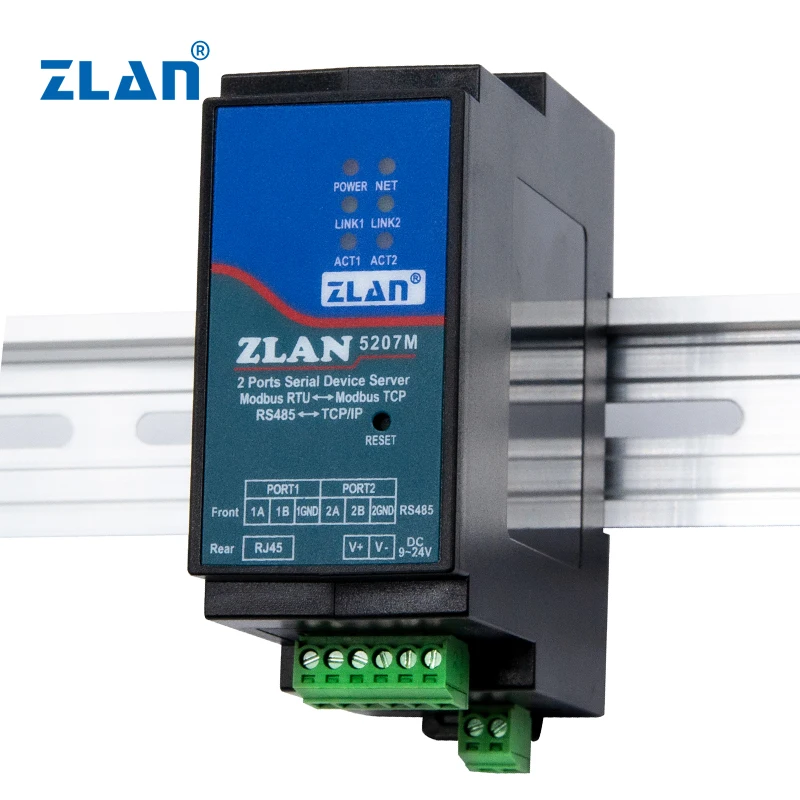 ethernet to serial RJ45 modbus tcp rs485 ZLAN5207M serial server