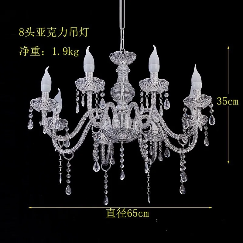 Wedding Events Cheap 8arms Clear Chandelier For Wedding Outdoor Decoration Hanging Crystal Lights