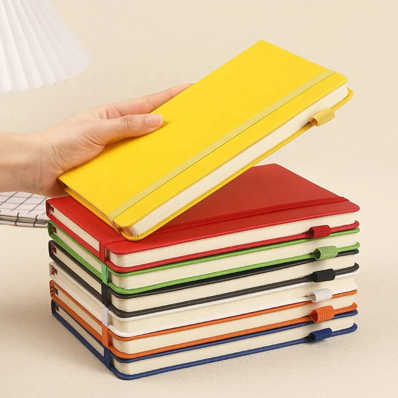 Agenda Journal Diary With Elastic Band  PU Leather A5 Planner Embossed Hardcover Diary Notebooks