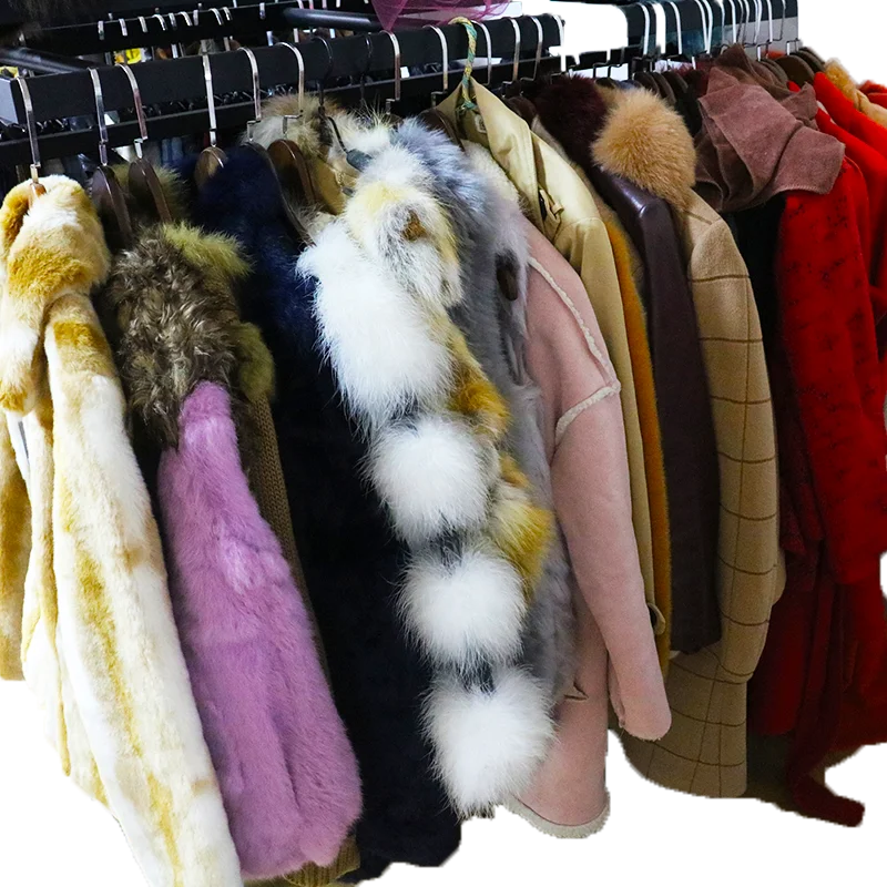 Used clothes bales hot selling second hand winter coats and jackets 45-100KG per bales  for women