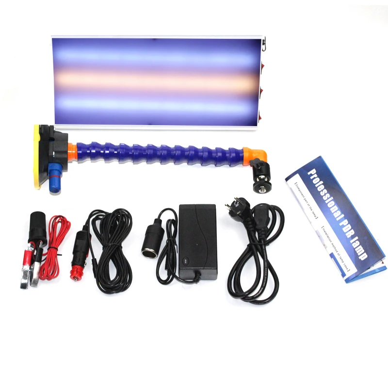 Car LED Stripe Line Board Light with Suction Cup Paintless Dent Repair Tool Kit with pump suction lockline pipe