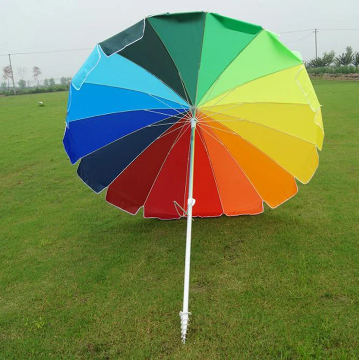 Beach Summer Waterproof Chinese Sun Large Luxury Outdoor Beach Wholesale Umbrella With Base