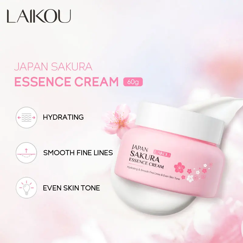 Cherry Blossom Essence Cream 60g Moisturizing Hydrating Sakura Face Cream For Day and Night Use