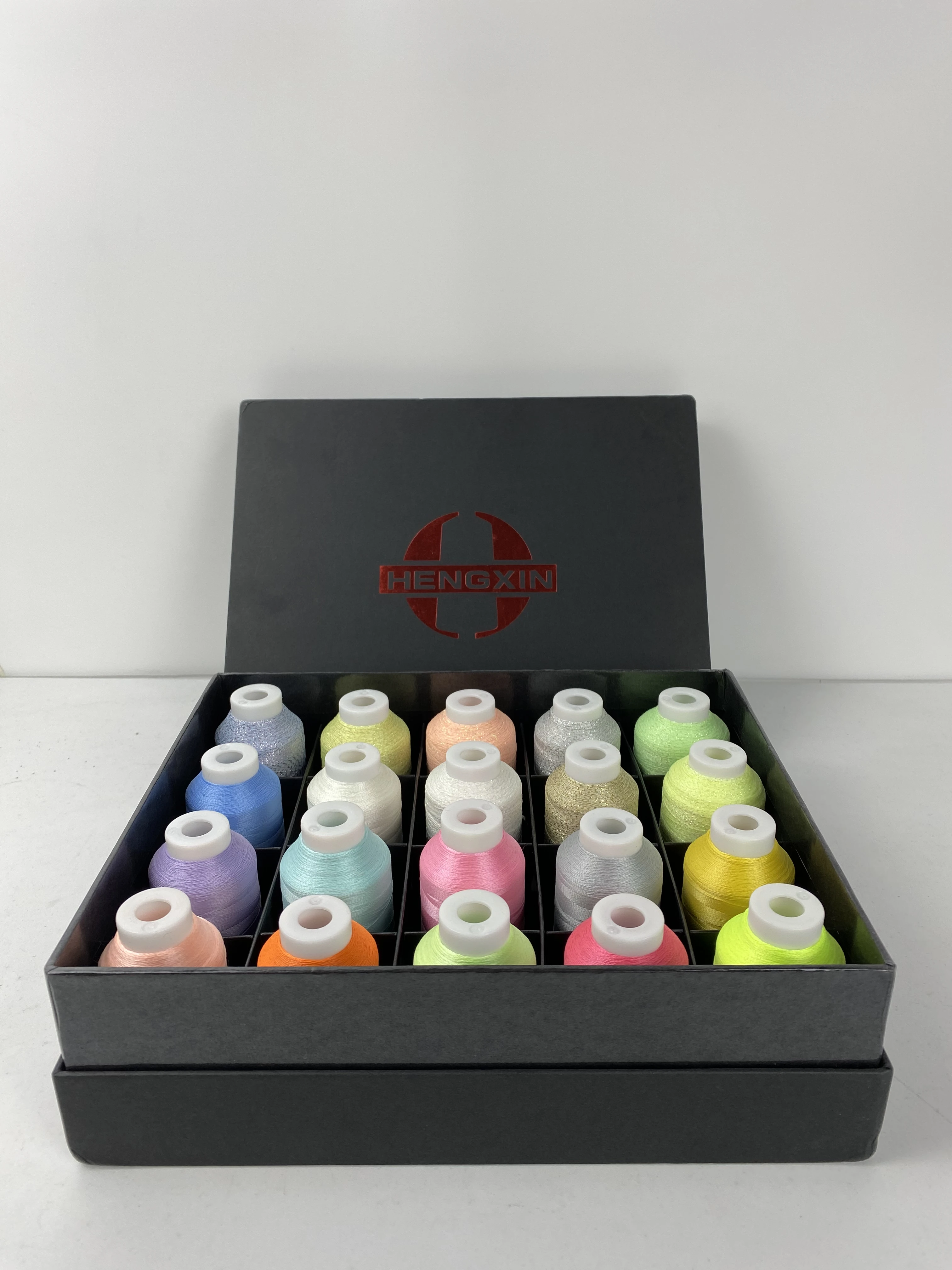 creative different colors  one set 20 cones glow in the night luminous sewing thread embroidery thread polyester
