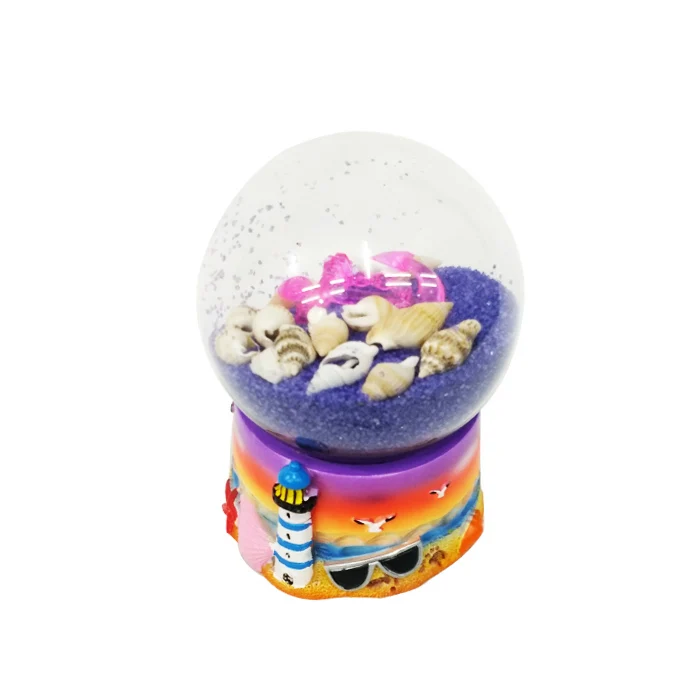 65# Resin Snow Ball Custom Glass Water Globe Tourism
