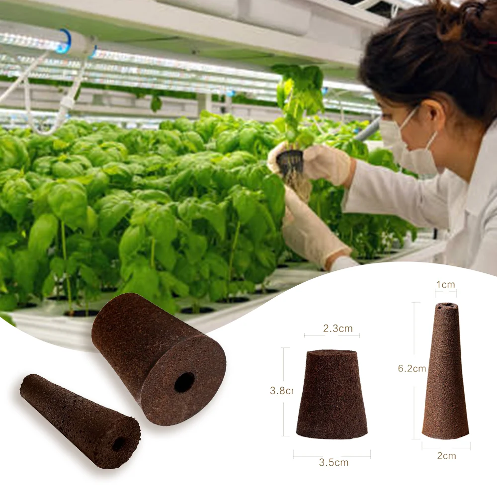 100pcs coco bran Hydrophilic adhesive 400% full water rate Nursery pots for green leaf VEG Grow sponge