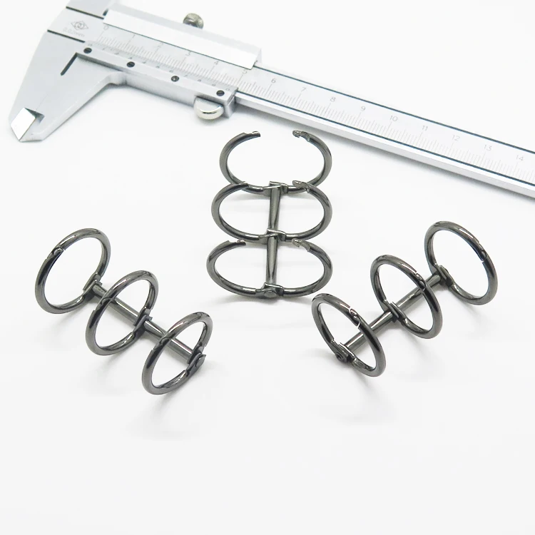 YIWANG Hot Sell Black Nickel Stationery Calendar Binding Ring With Three Holes