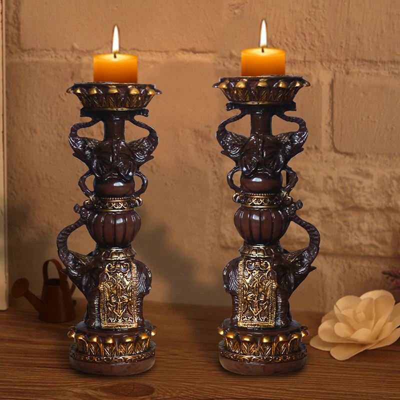 Creative resin craft European candelabra statue indoor desktop decoration ornaments