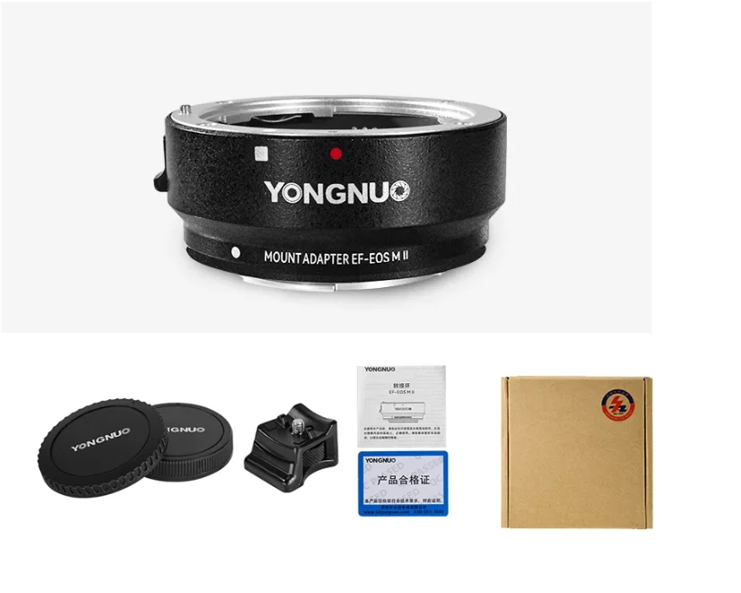 YONGNUO EF-EOSM II Auto Focus Adapter Ring for Sony EF/EF-S Mount lens To Canon EOS-M mount camera M5/M6/M10/M50/M100/M200