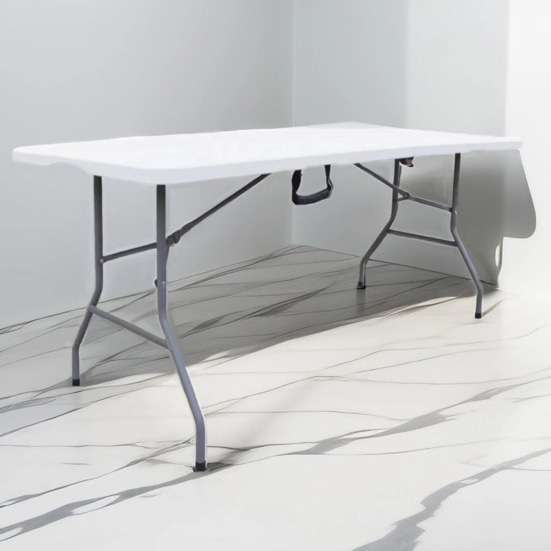 Hot selling  180cm folding in half beer table set with 2 bench