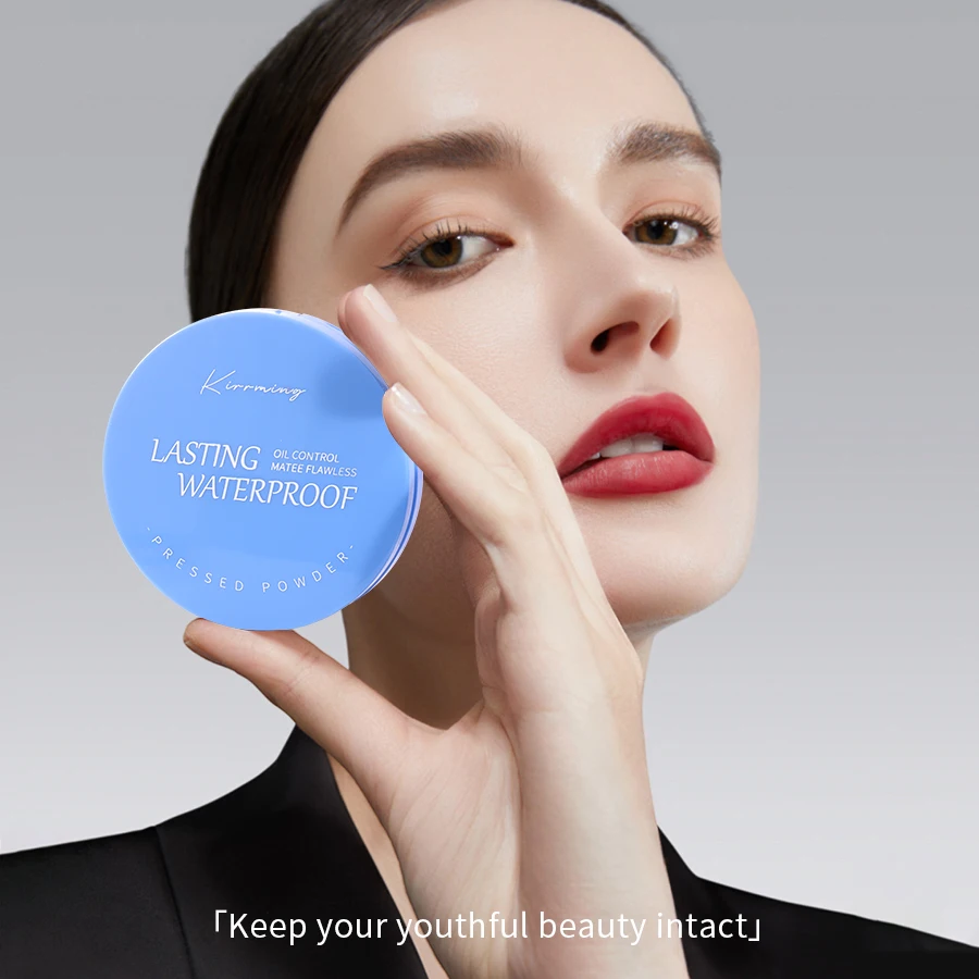 Hot Selling Kirrming Compact Powder 3 Colors Oil Control Waterproof Long Lasting Full Coverage Whitening Matte Setting Powder
