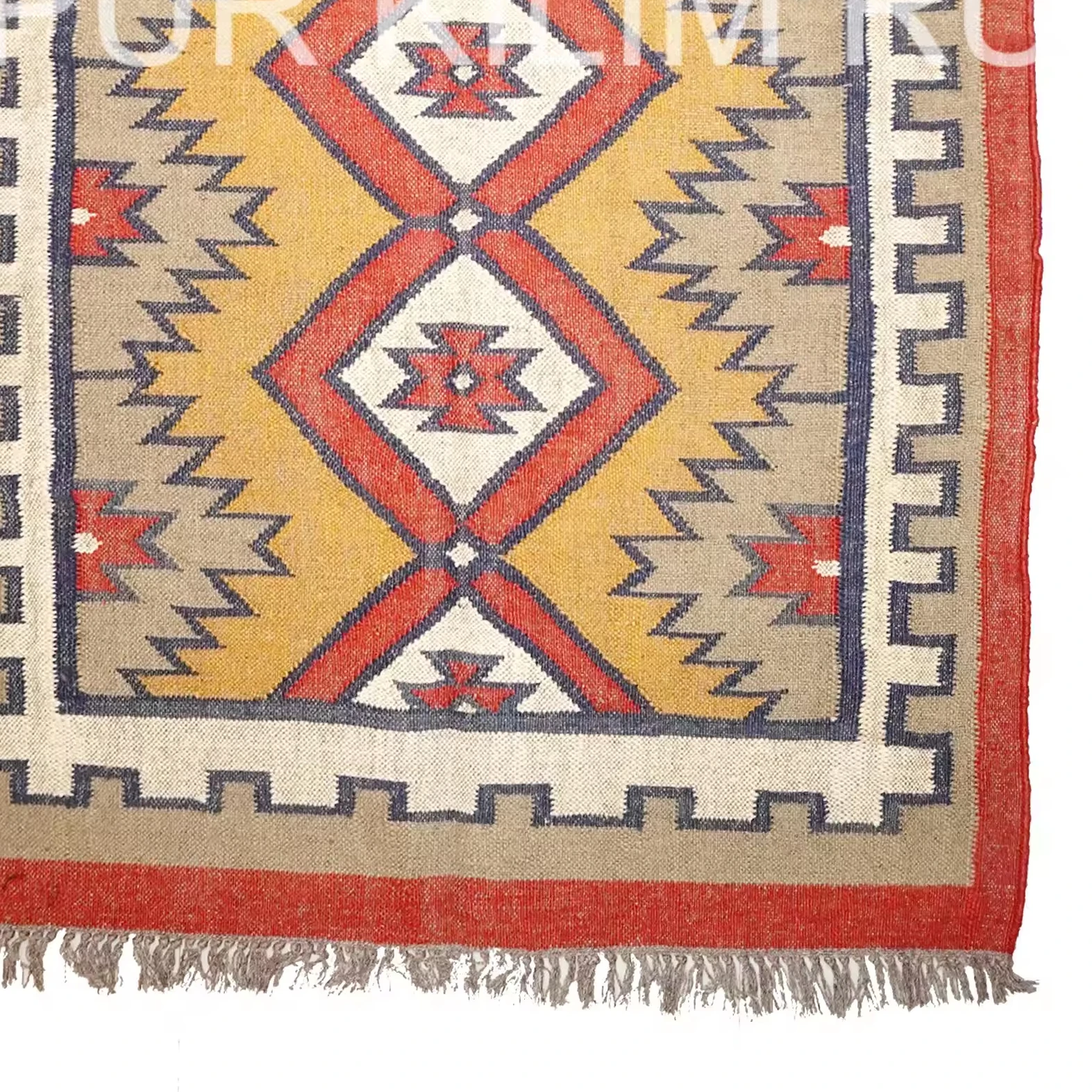 Handwoven Kilim Carpet Jute Wool Hallway Runner Wholesale Rugs Carpets Handmade Floor Mat Indian Kilim Rug