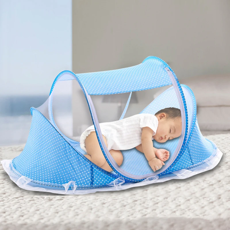 One Touch Mosquito Netting for Bed Foldable Yurt Mosquito Tent Net Pop Up for Baby Adult