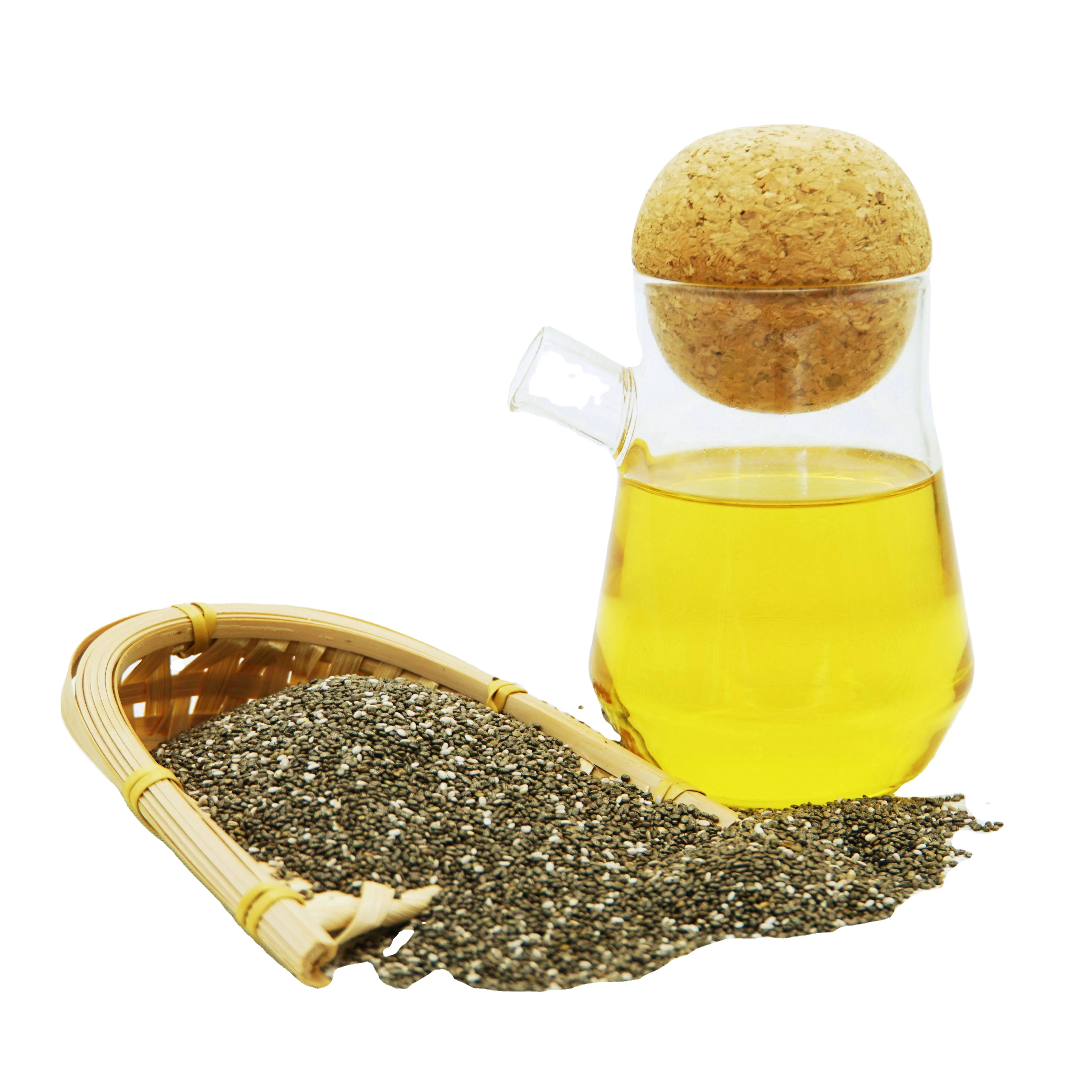 Bulk Nutritional Chia Seed Oil Supplier Health Clear Golden Yellow Chia Oil