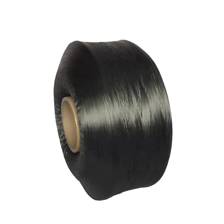 Low price hot selling recycled 900D black color pp yarn