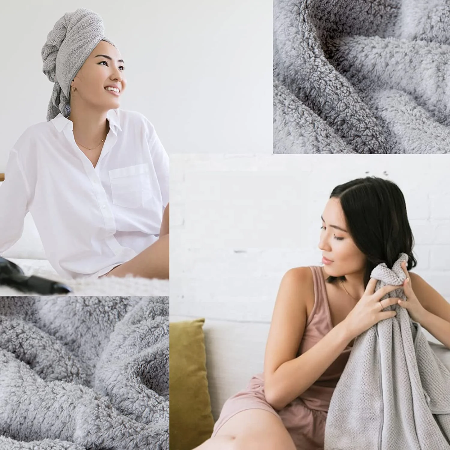 Amazon best seller DIY pano microfibra bamboo hair towel disposable hair salon towel hair salon towel