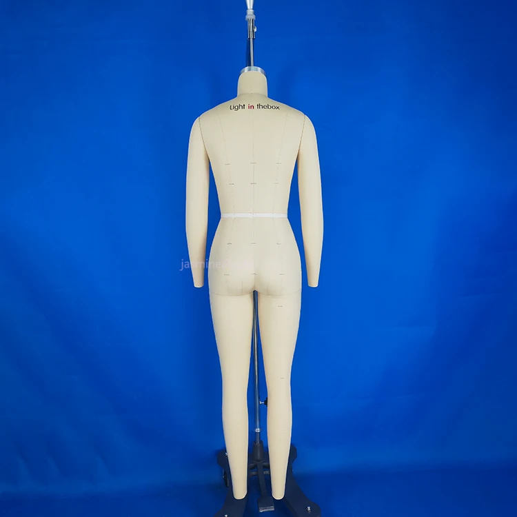 Jasmine female dummy US size 2 dress form Torso manikin with Adjustable Height Stand Clothing Pinable Sewing Mannequin